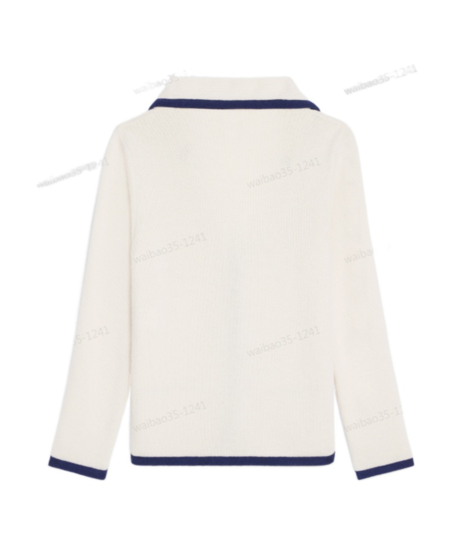 Celine V-neck Cardigan Jacket In White