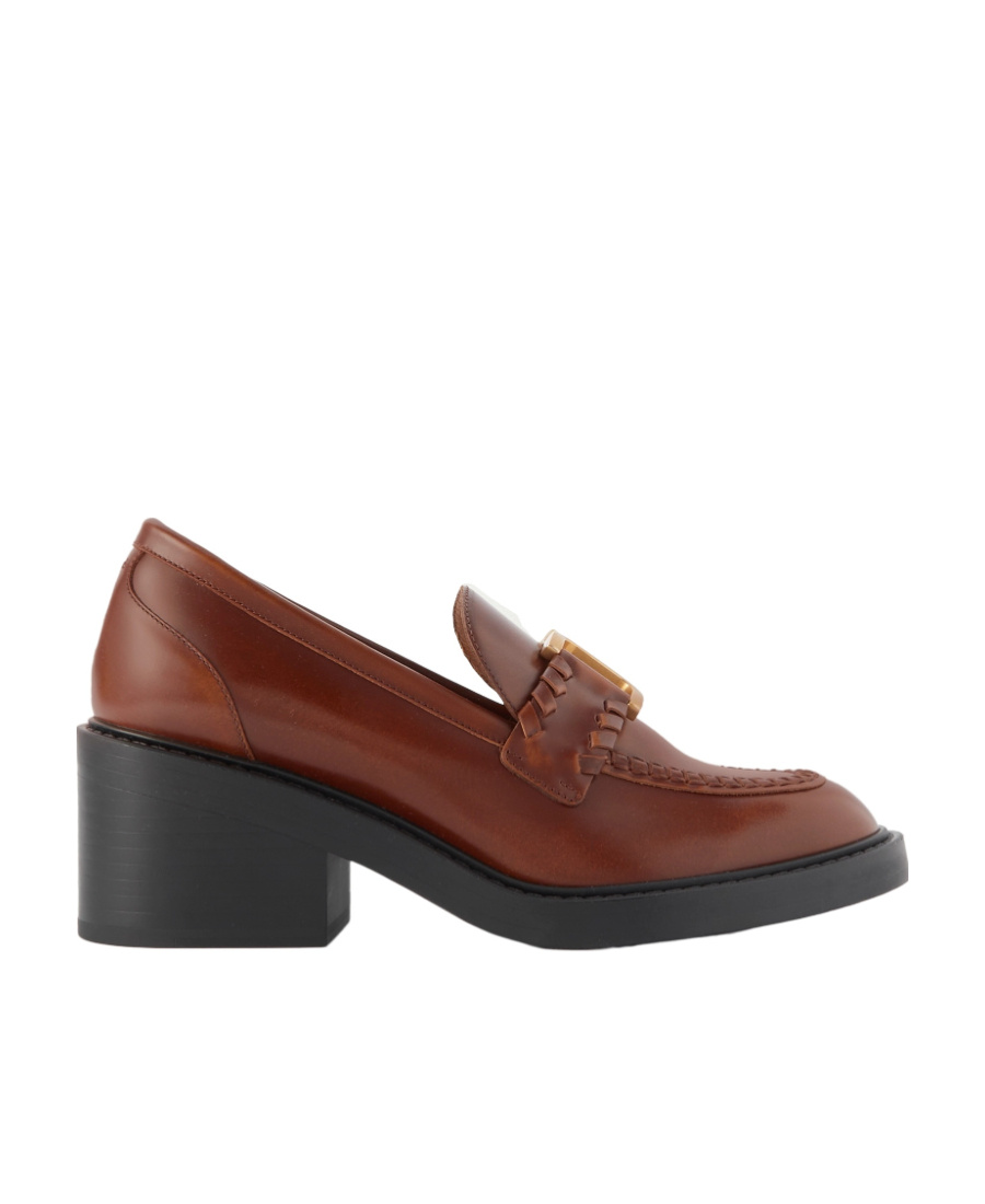 Chloé Marcie Embellished Leather Loafers In Black