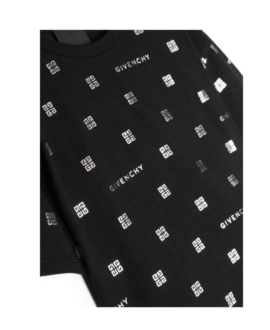 Givenchy 4g Logo Print T-shirt In Black