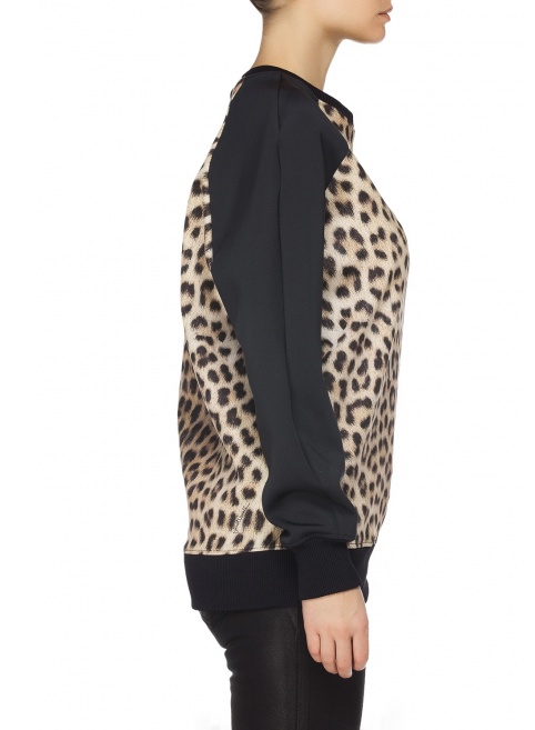 Just Cavalli Round-necked Sweater In Black