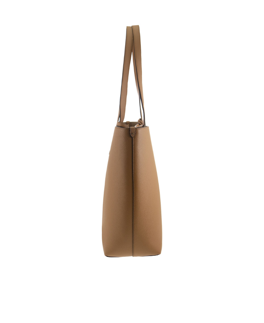Michael Kors Large Eliza Logo-lettering Leather Tote Bag In Brown