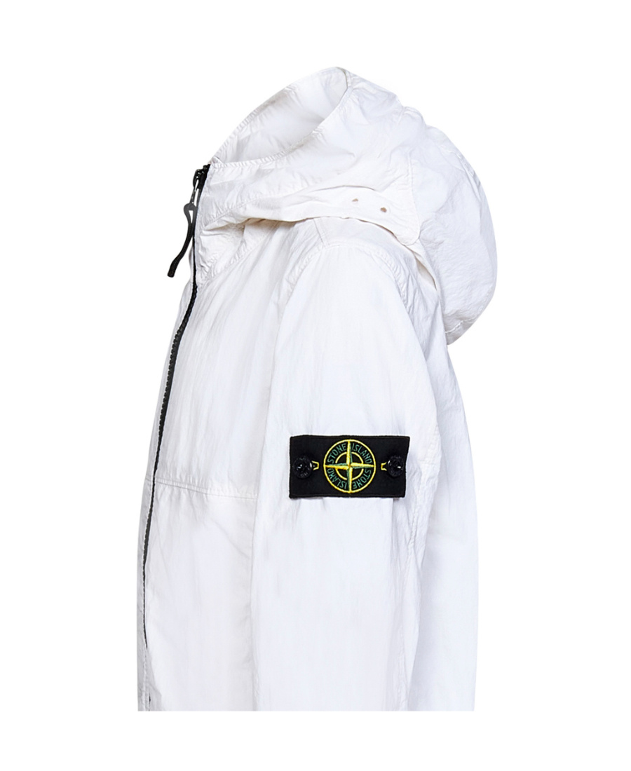 Stone Island Logo-patch Sleeve Jacket In White