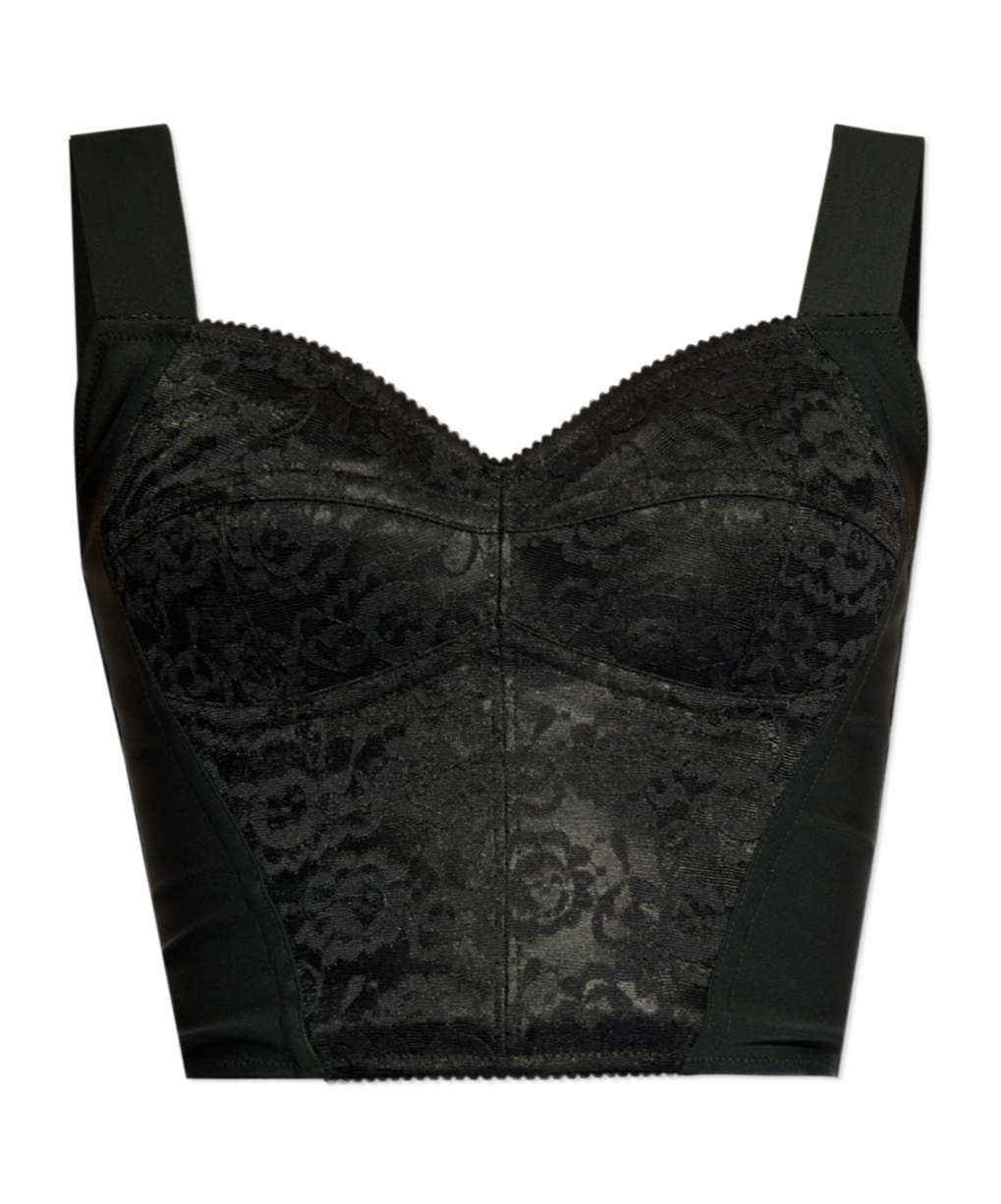 Dolce & Gabbana Spaghetti Strap Top In Black
