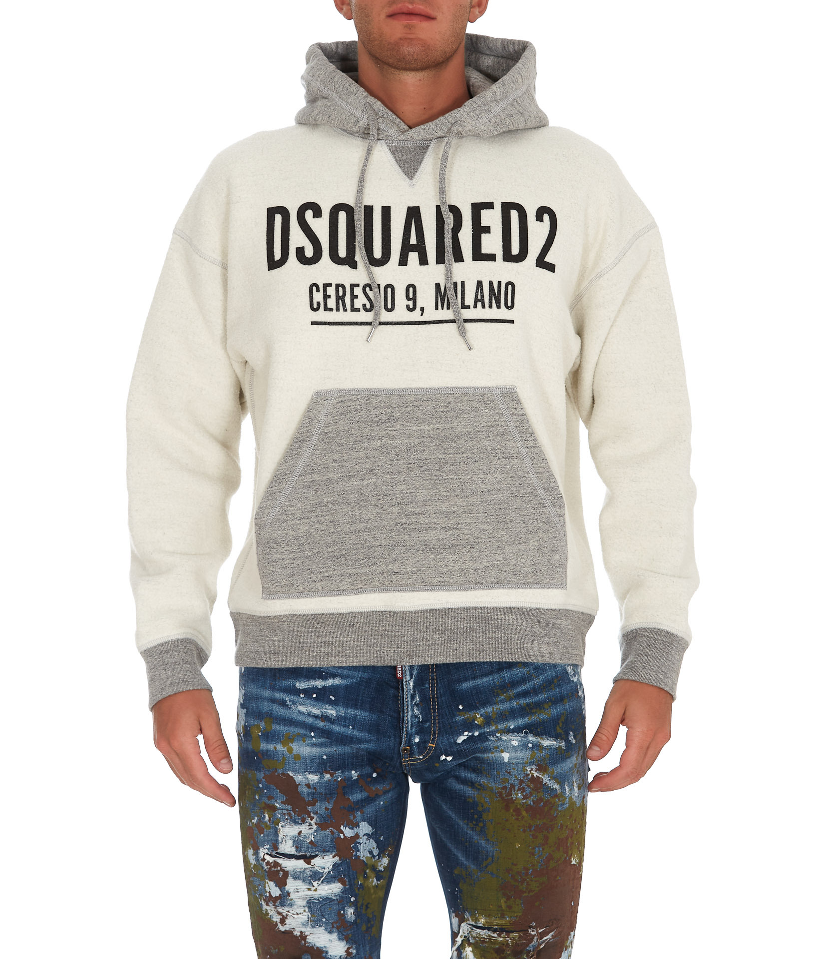 Dsquared2 Logo-print Cotton Hoodie In White