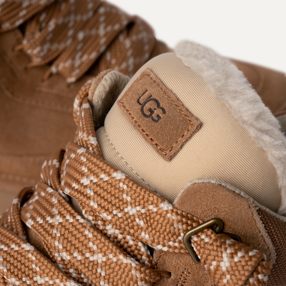Ugg Padded Collar Sneakers With Durable Heel Strap In Brown