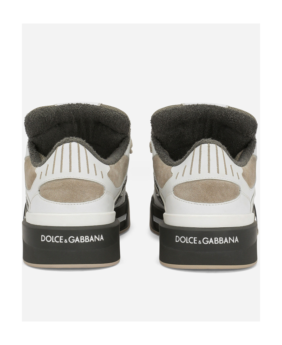 Dolce & Gabbana New Roma Leather Sneakers In Black