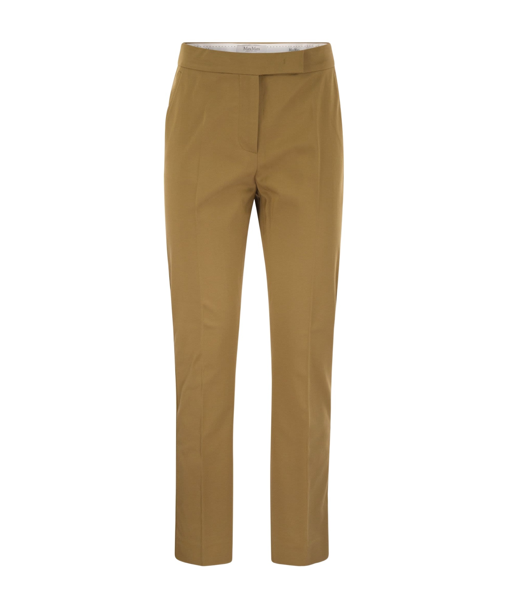 MAX MARA MAX MARA OKRA PLEAT DETAILED CROPPED TROUSERS