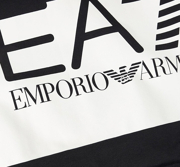 Shop Ea7 Logo Hooded Set In Black