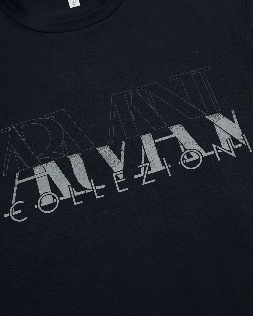 ARMANI COLLEZIONI OPEN-NECKED BLACK SHIRT