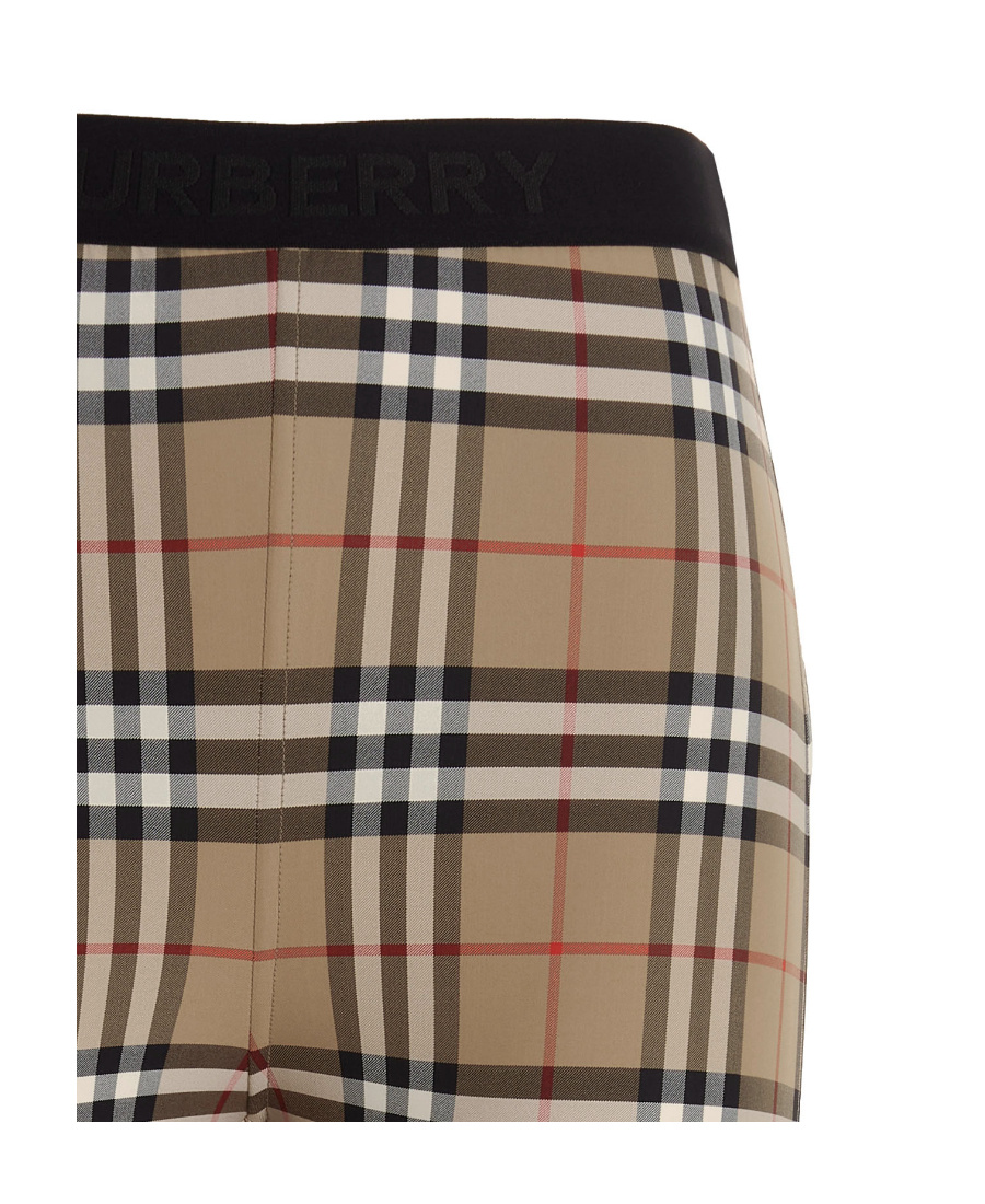 Burberry Archive Check Leggings In Nude