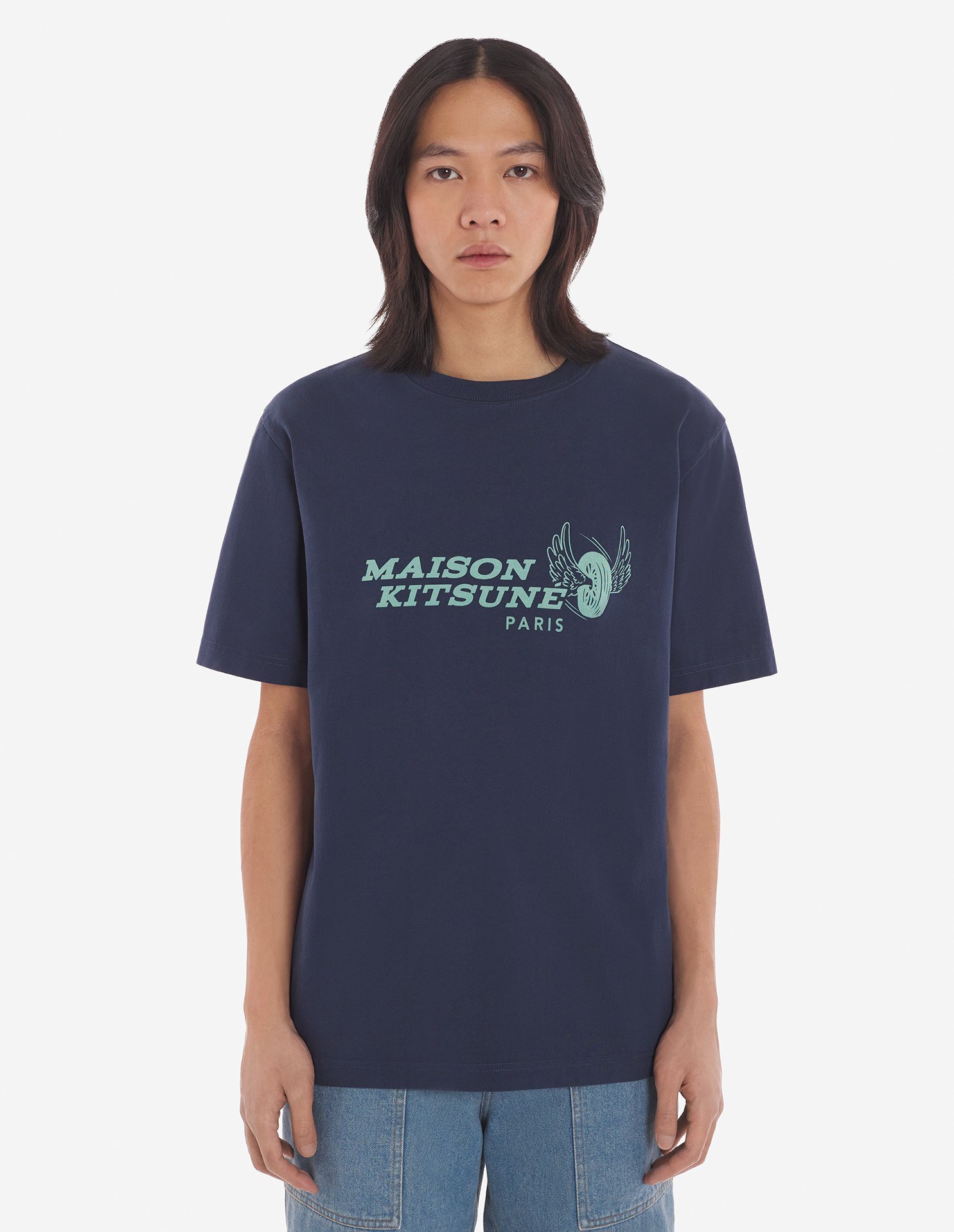 Maison Kitsuné Short-sleeved T-shirt In Blue