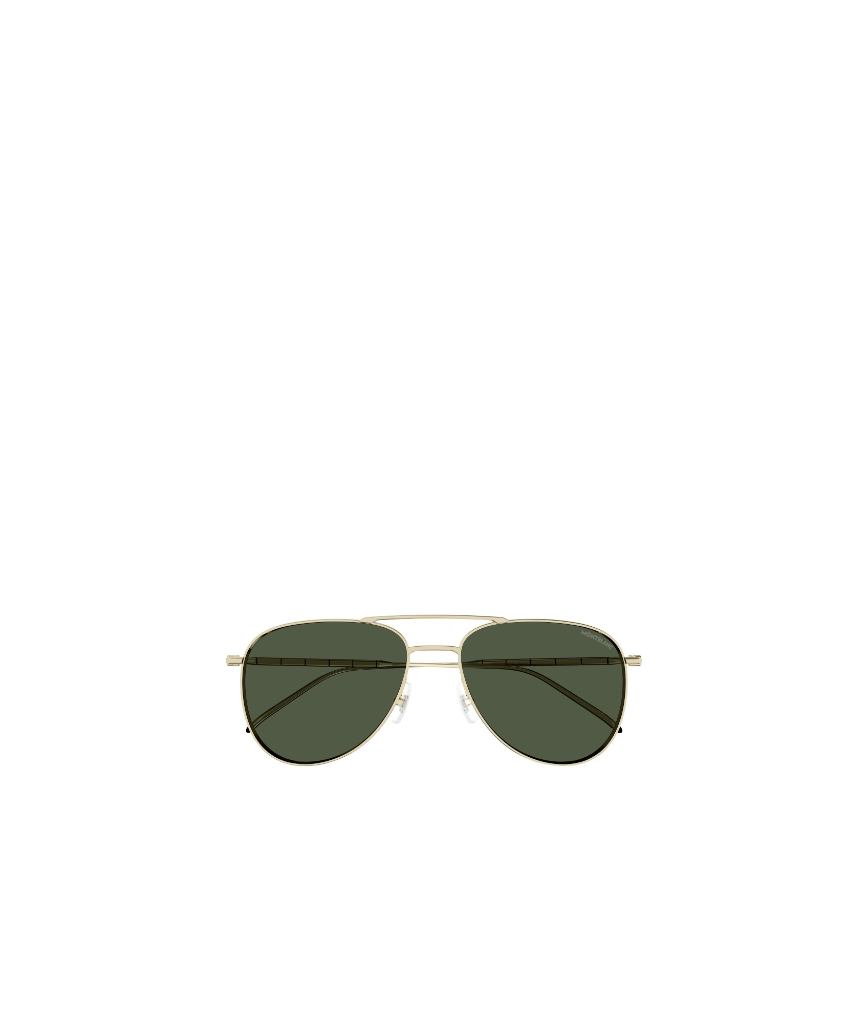 Montblanc Metallic Pilot-frame Sunglasses In Green