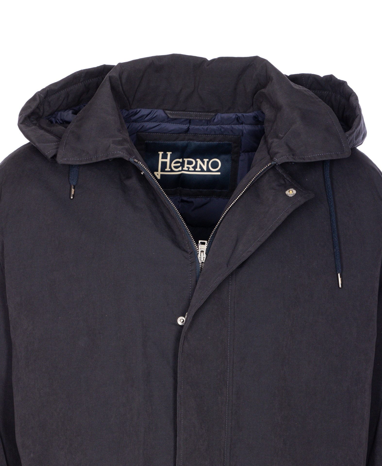 Herno Drawstring Down Jacket In Black