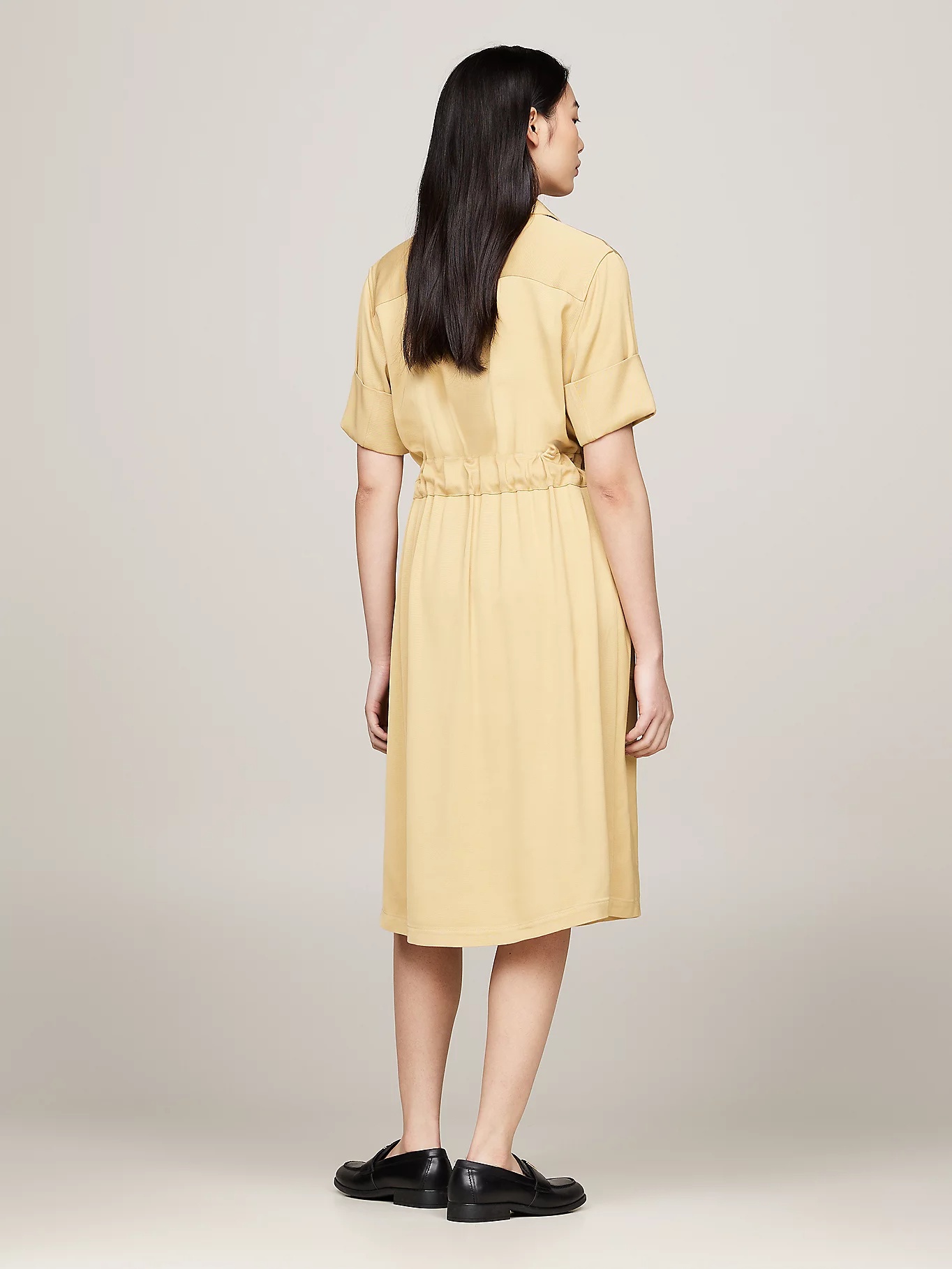 Tommy Hilfiger Half-open Collar Dress In Nude