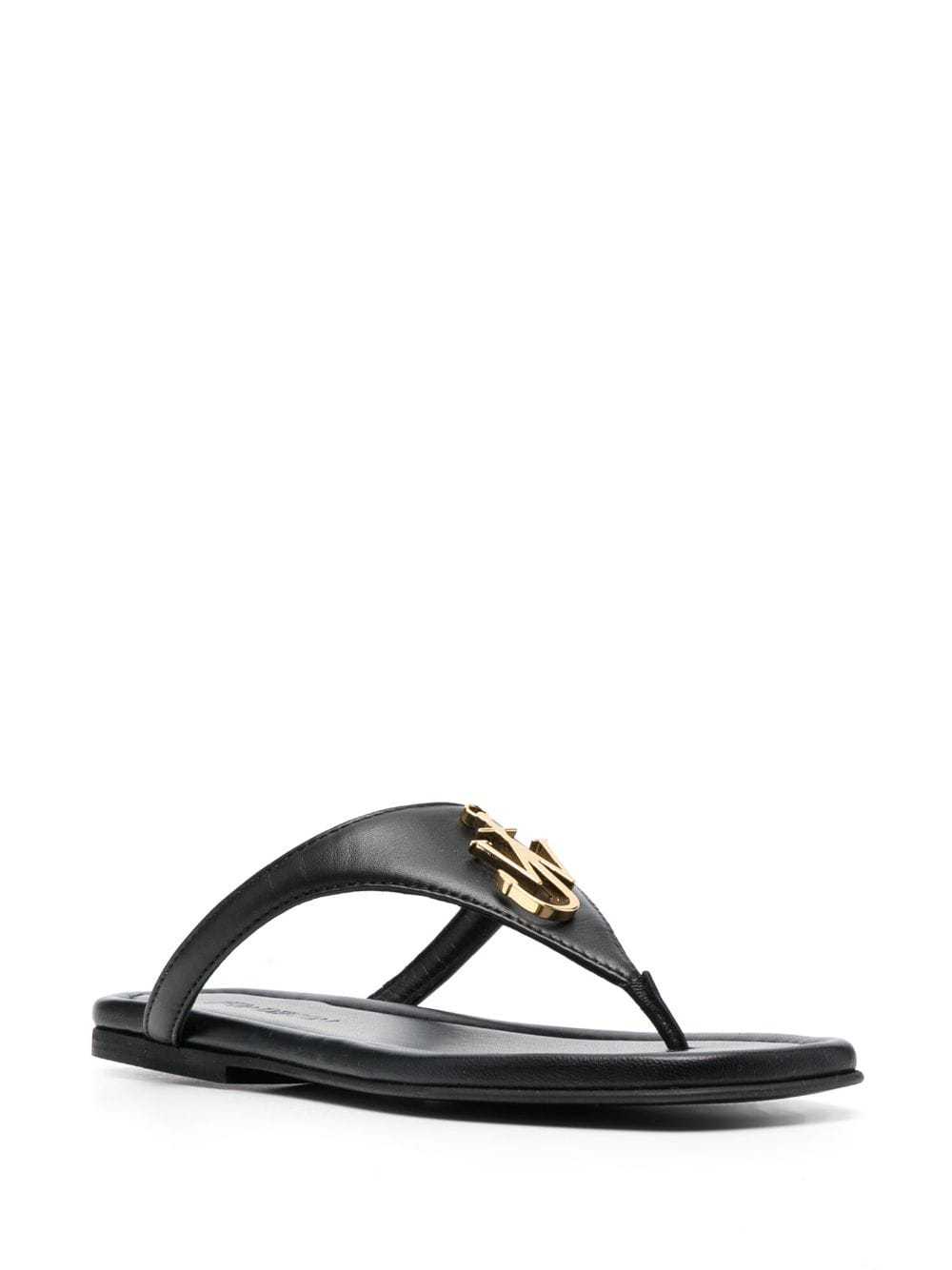 Jw Anderson Logo Slippers In Black