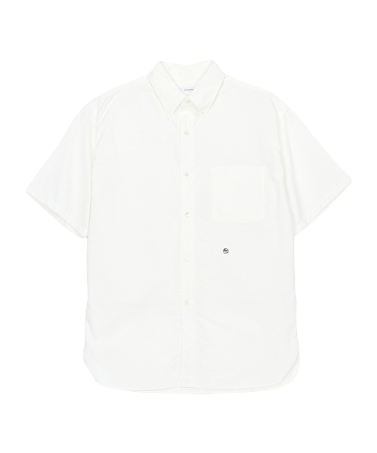 Nanamica Logo-embroidered Short-sleeved Shirt In White