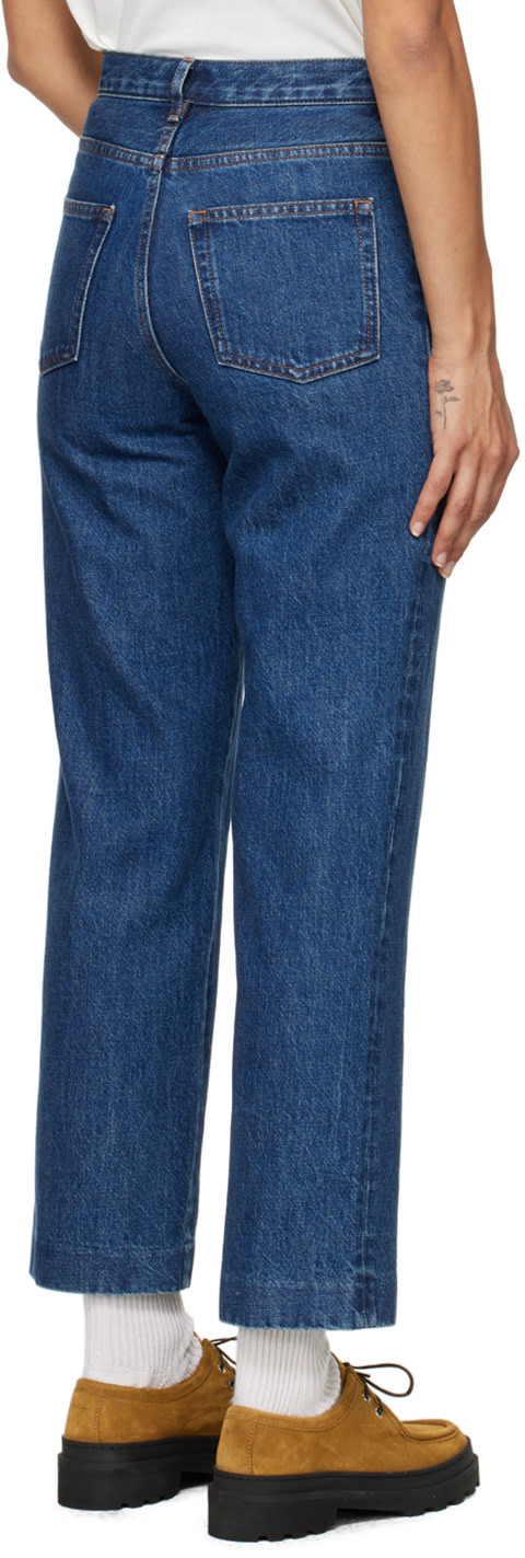 Apc Belt-loop Jeans In Blue