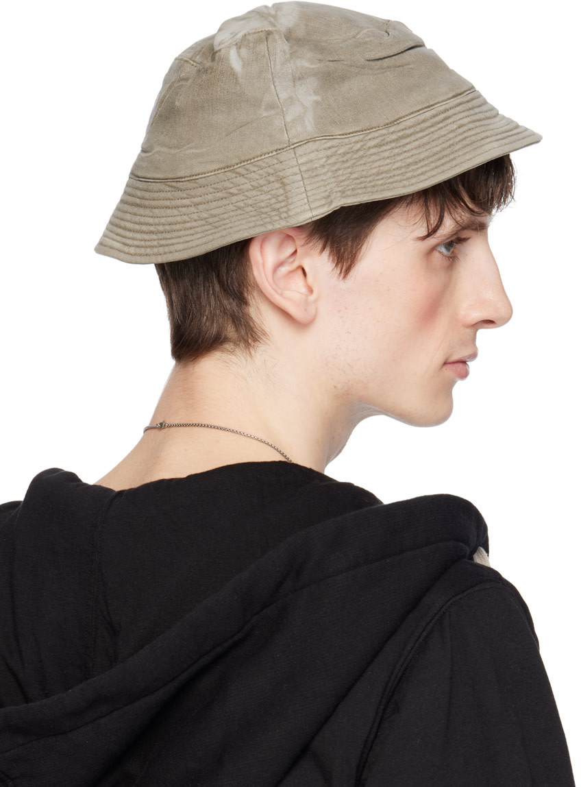 Rick Owens Drkshdw Off-white Gilligan Narrow Brim Bucket Hat In Nude
