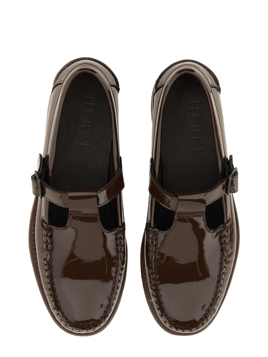 Hereu Women's Alber Moccasin T-bar Loafer In Black