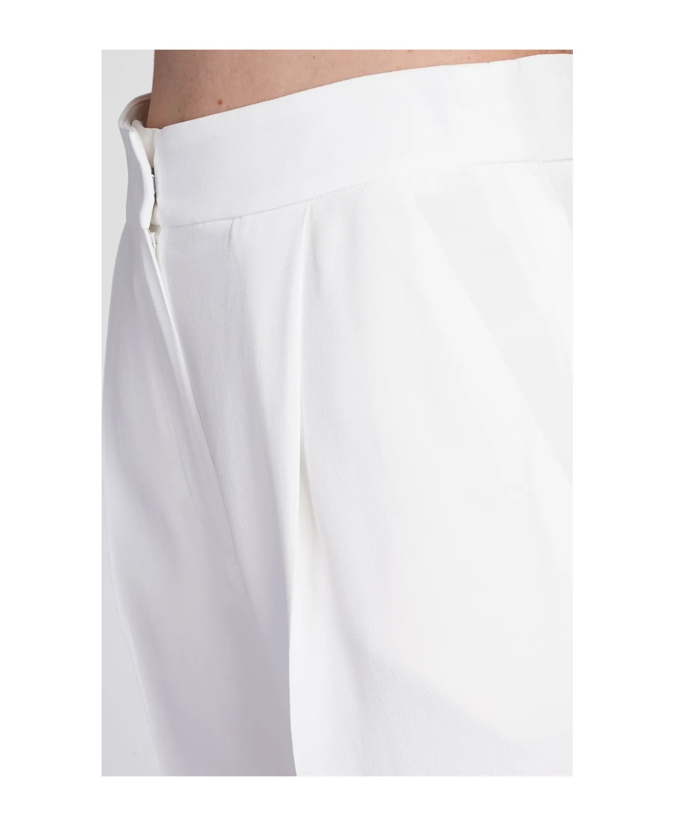Shop Emporio Armani Darted Straight-leg Trousers In White
