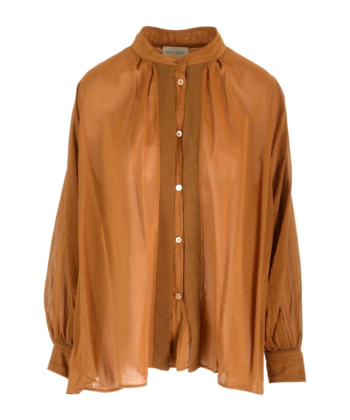 Forte Forte Voile Bohemian-style Shirt In Brown