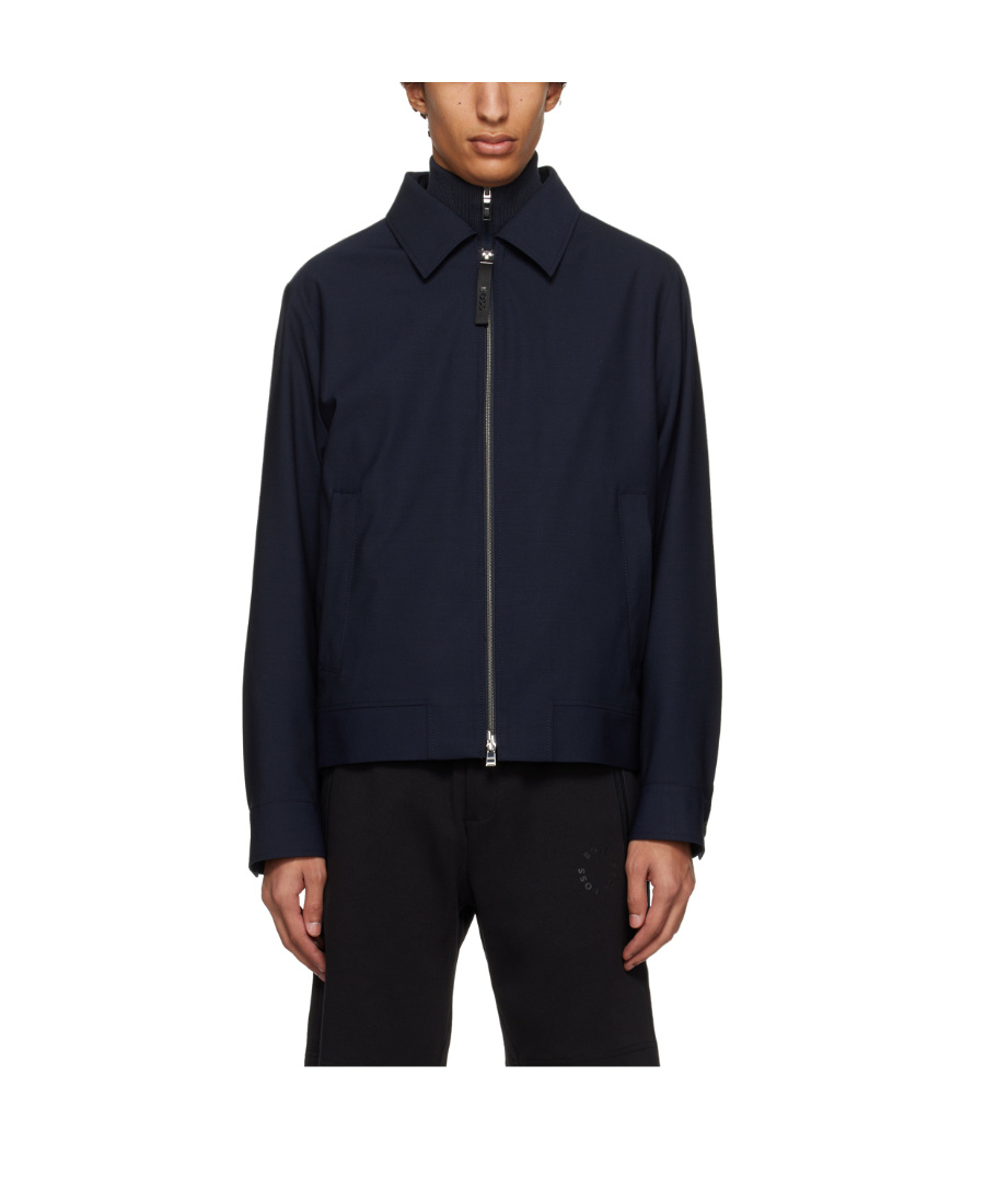 Hugo Boss Slim-fit Casual Jacket In Black
