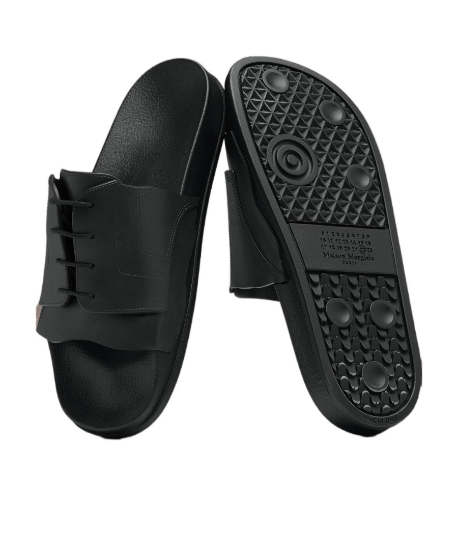 Shop Maison Margiela Pool Slides In Black