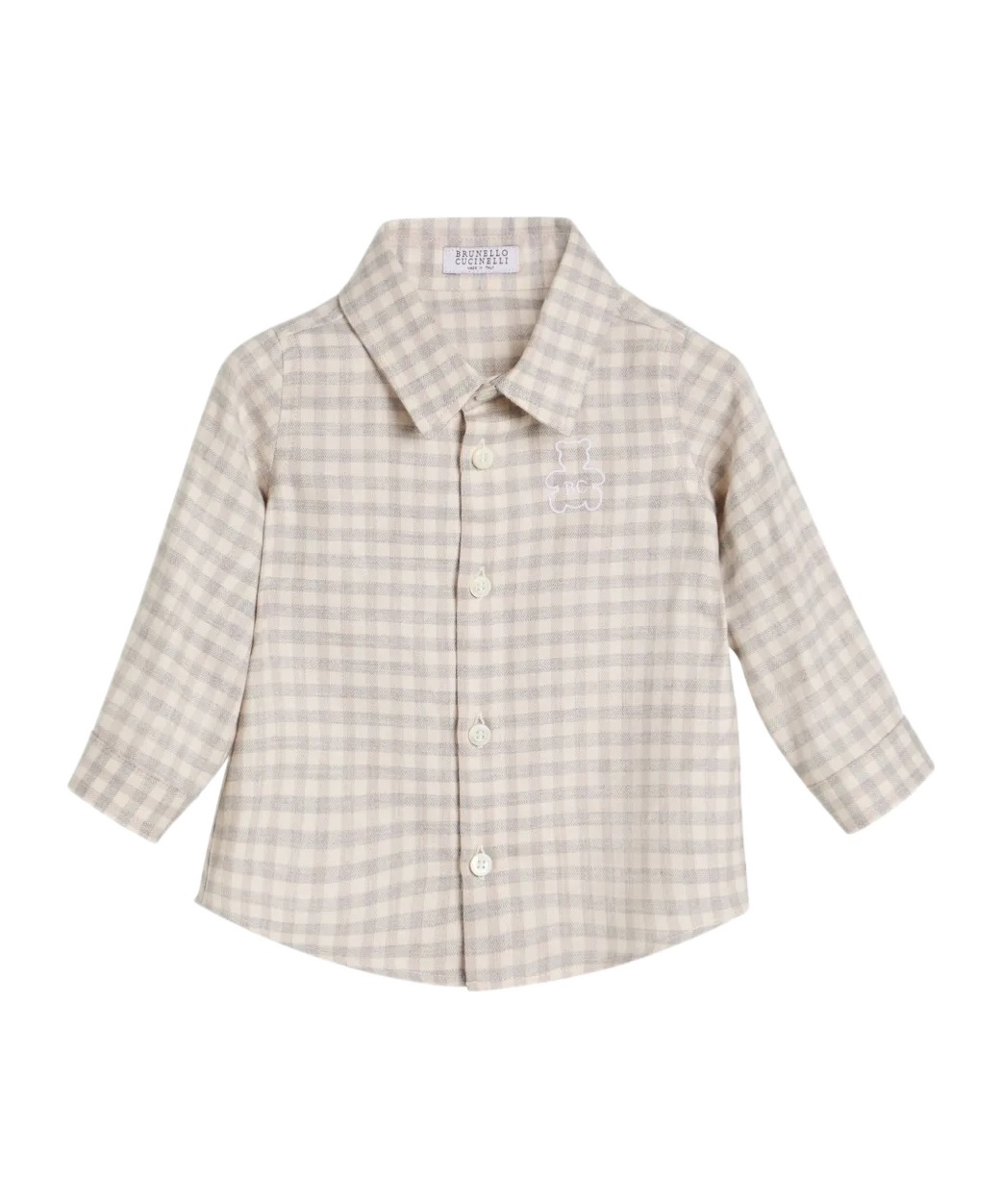 Brunello Cucinelli Bernie Baby Gingham-check Shirt In Multi