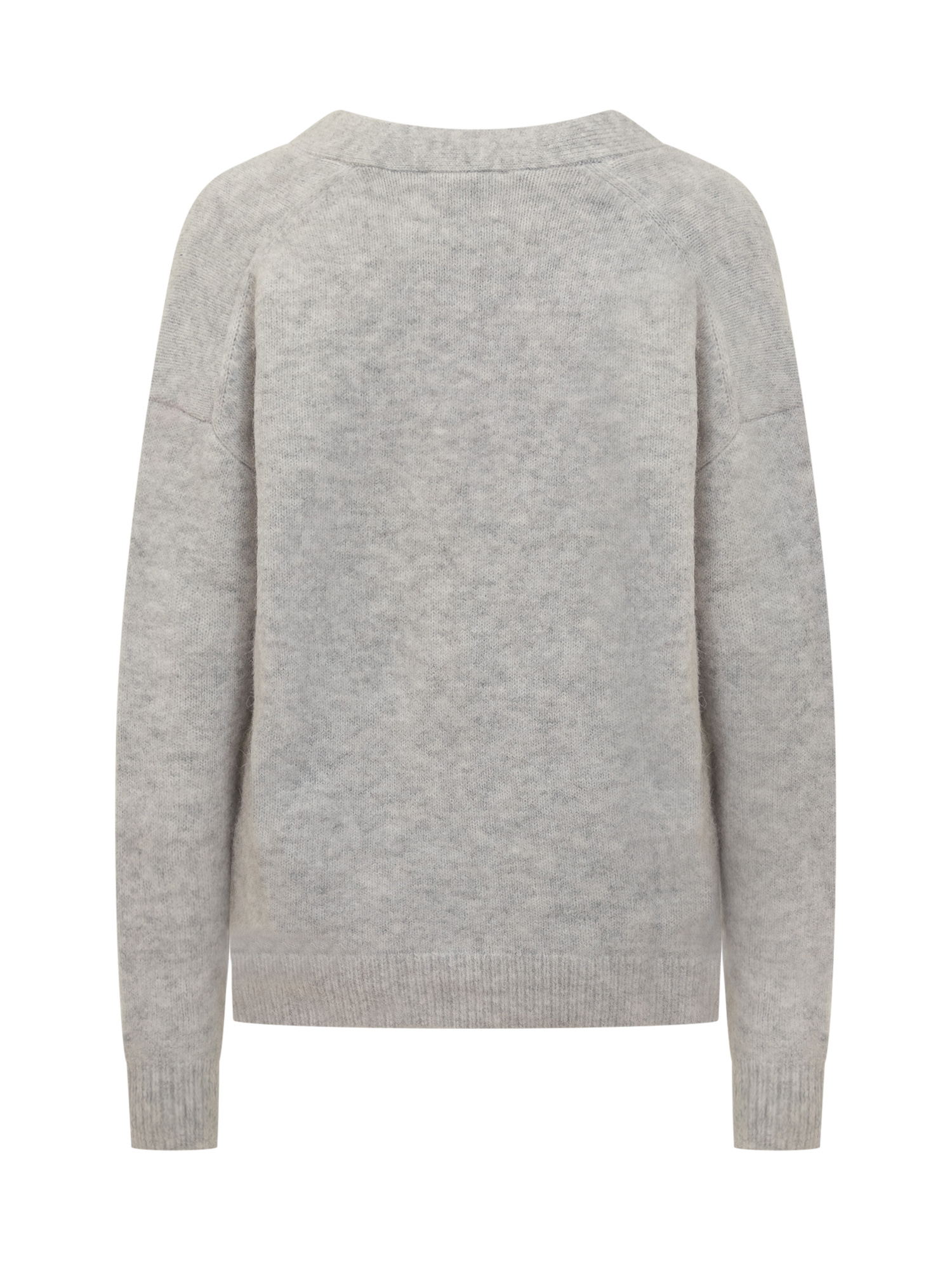 Isabel Marant Long-sleeved Cardigan Sweater In Gray