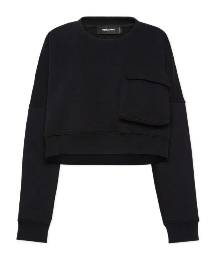 Dsquared2 Flap-pocket Sweatshirt In Black