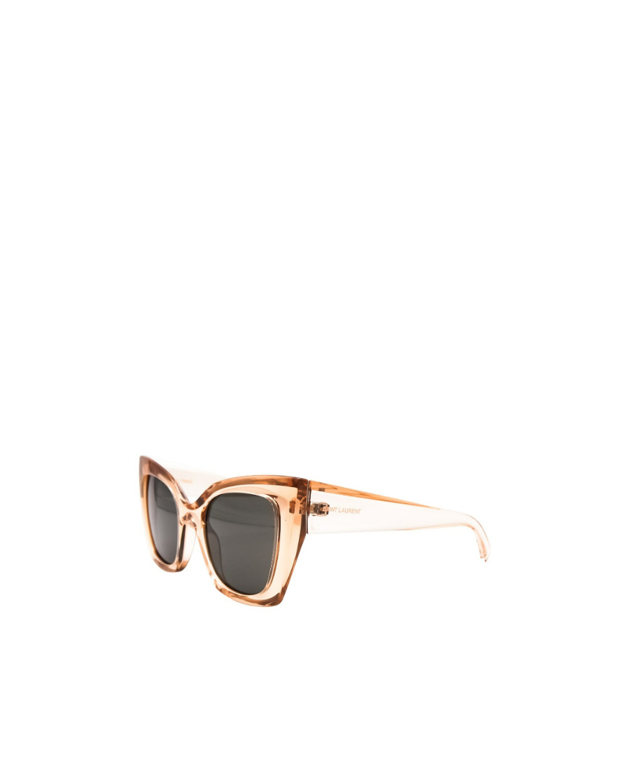 Saint Laurent Transparent Cat-eye Frame Sunglasses In Black