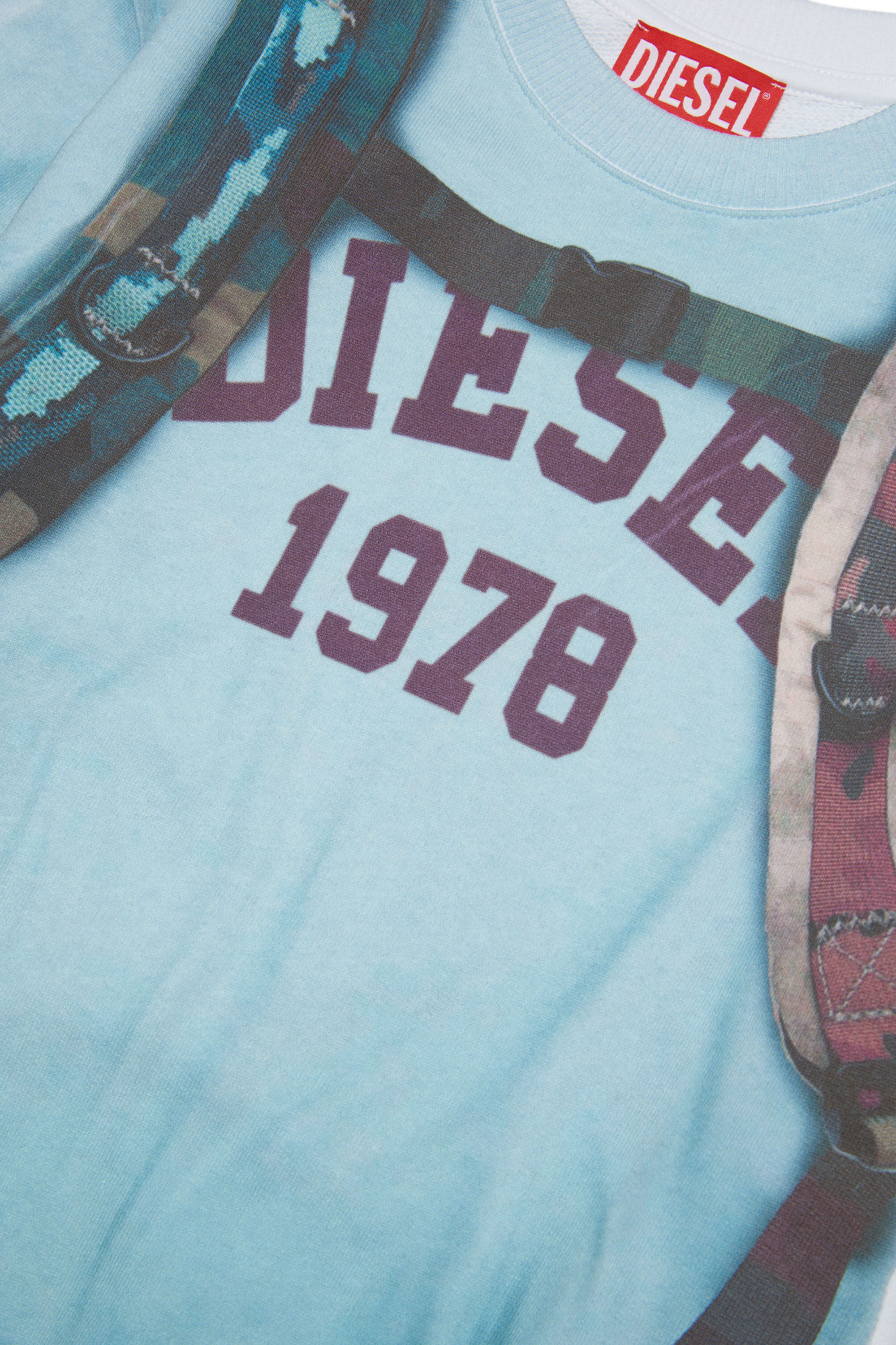 Diesel Trompe L'oeil Print Sweater In Blue