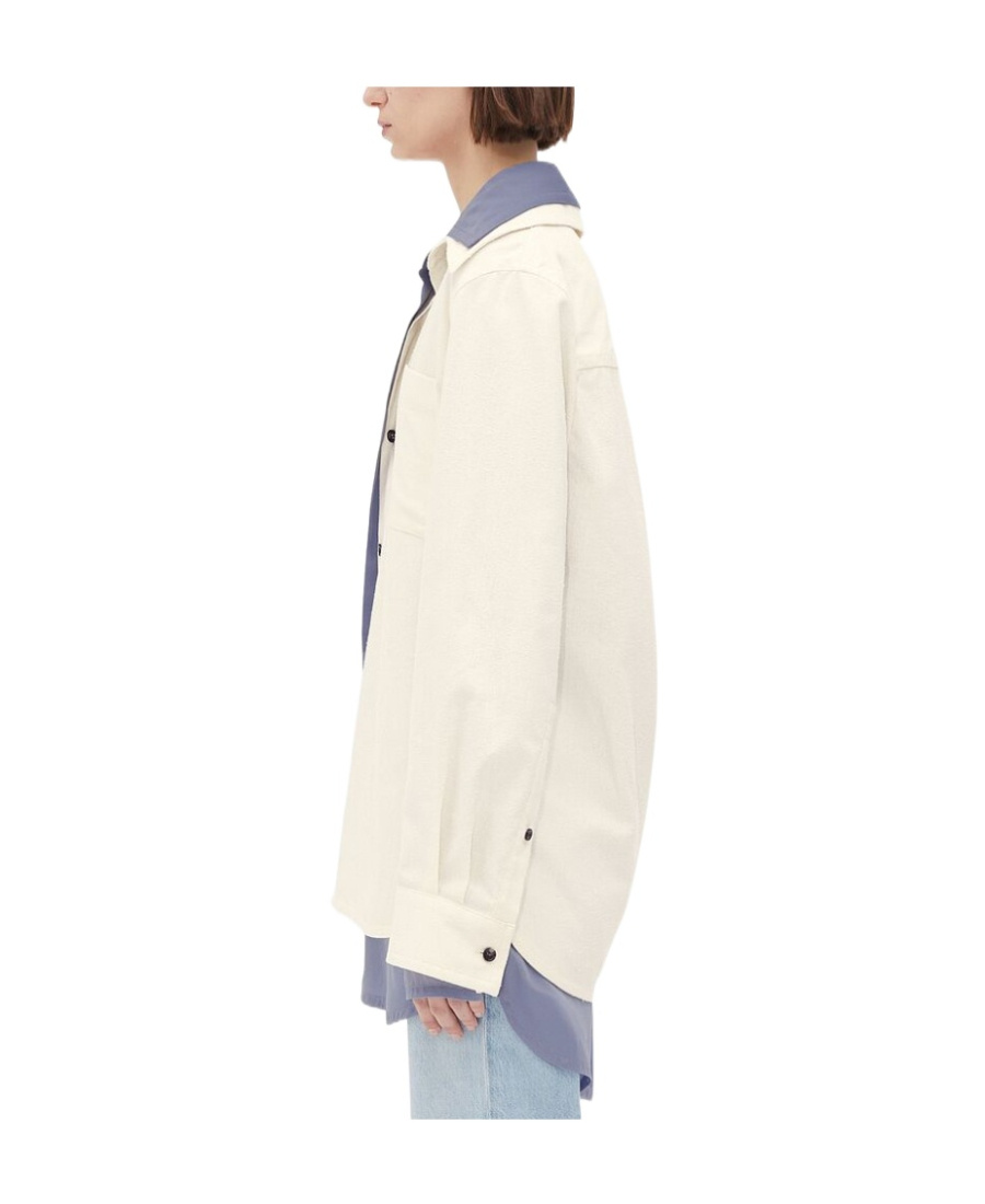 Bottega Veneta Lose-fit Double Layer Shirt In White