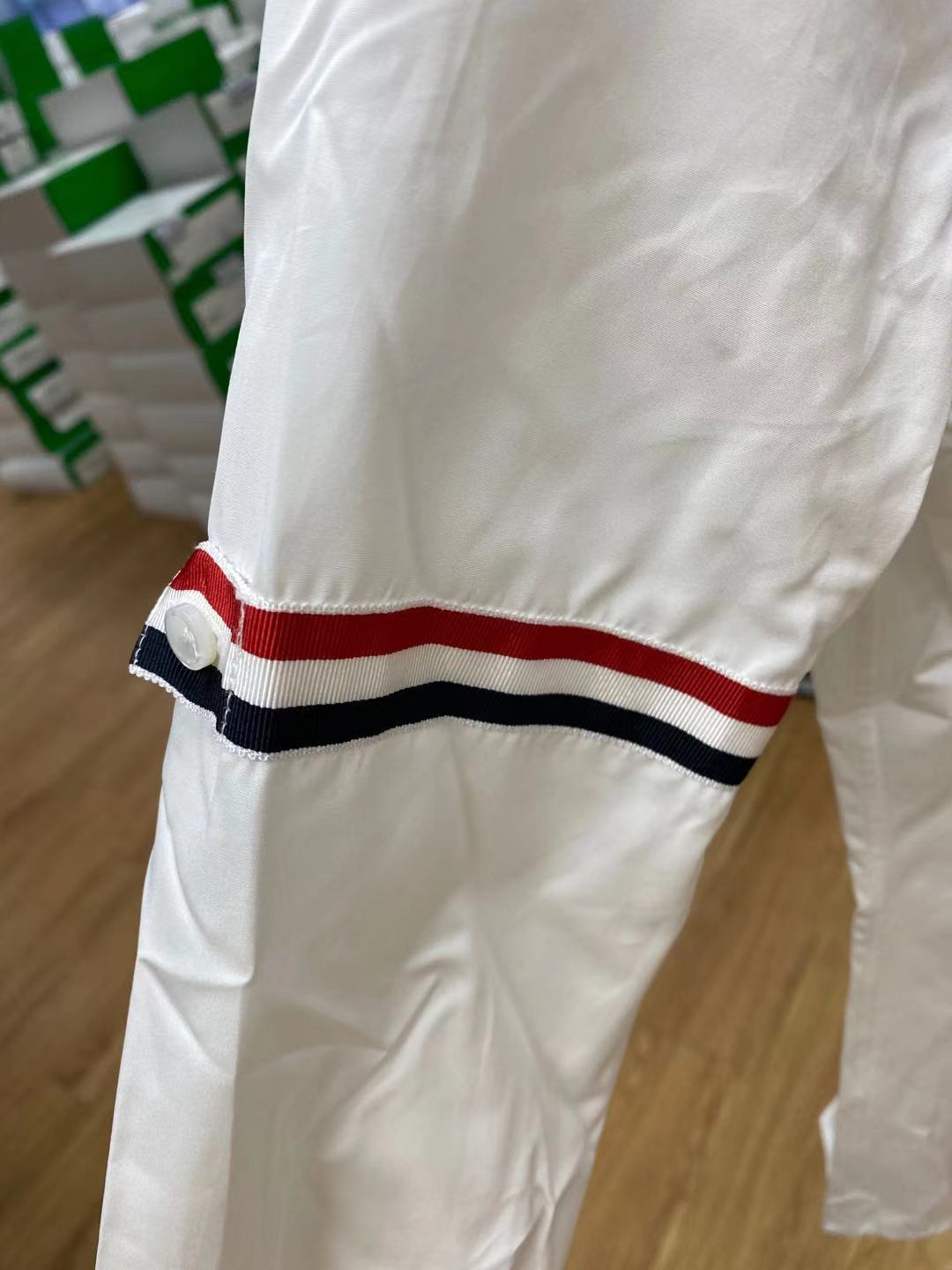 Thom Browne Grosgrain Armband Oxford Shirt In White