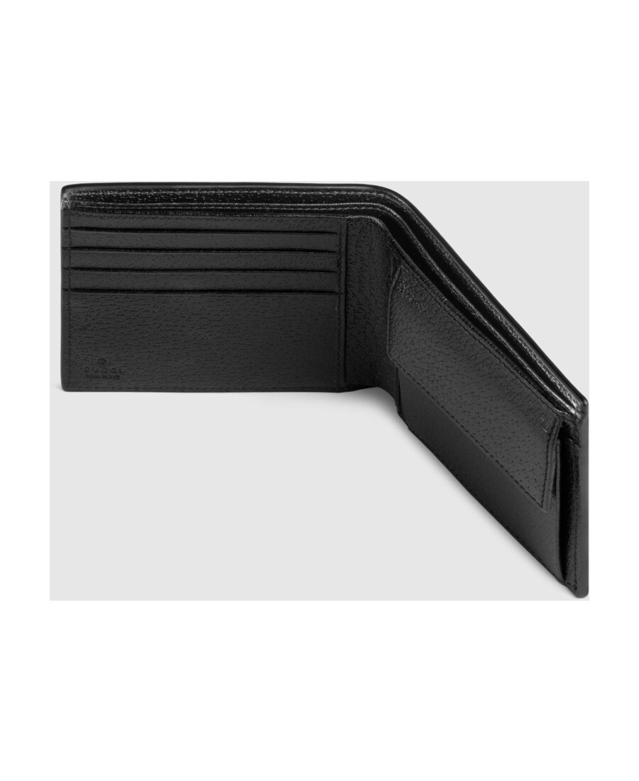 Gucci Animalier Leather Coin Wallet In Black