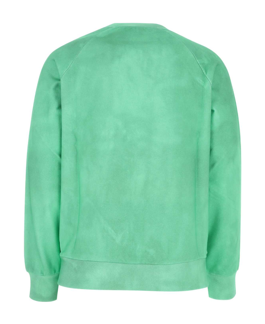 Balmain Faded Logo Print Sweatshirt In Green