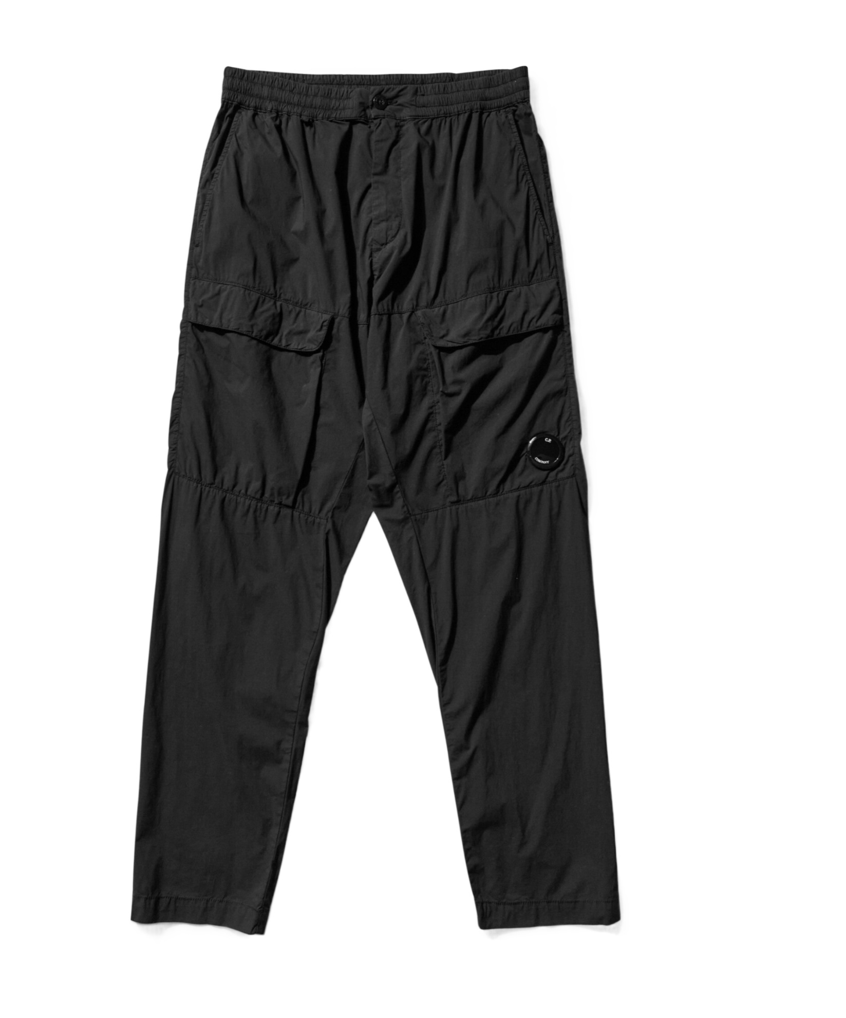 C.p. Company Slim-leg Stretch-cotton Cargo Trousers In Black