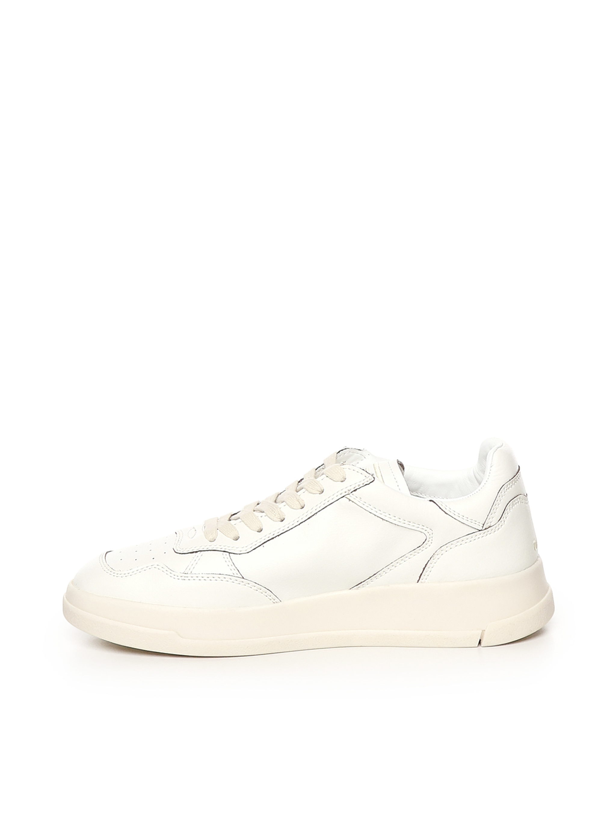 Ghoud Round Toe Low Top Sneakers In White