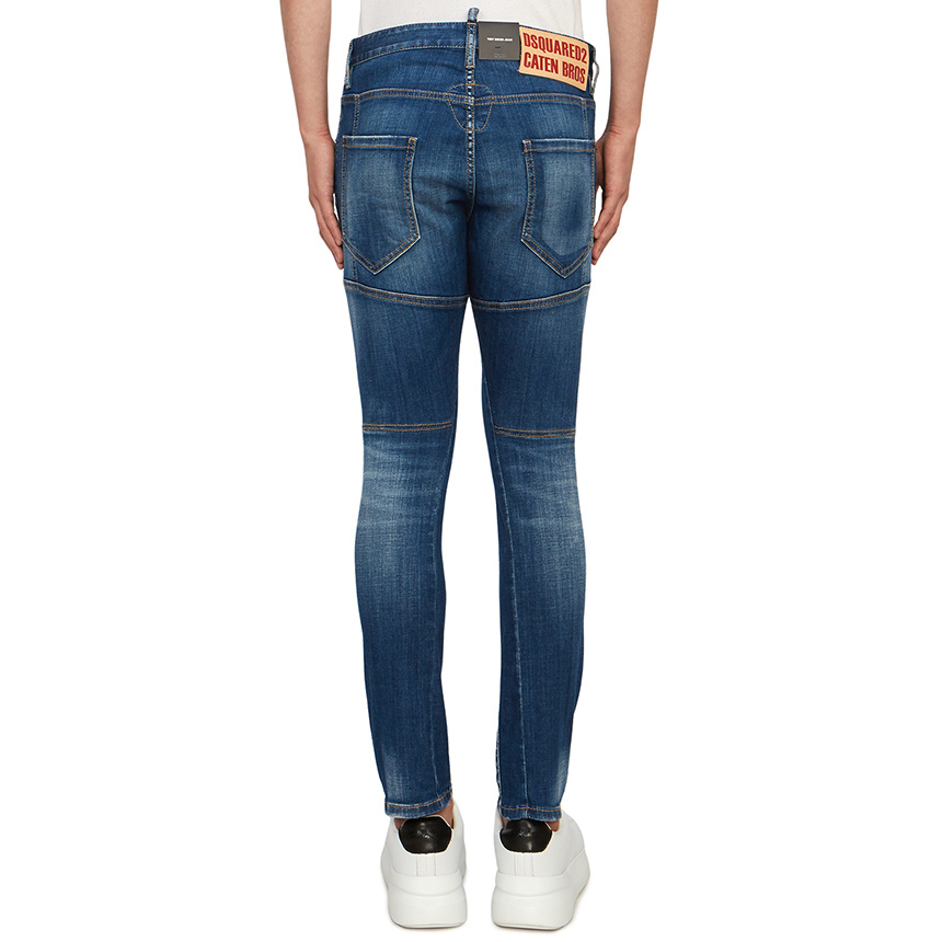 Dsquared2 Logo-patch Jeans In Blue