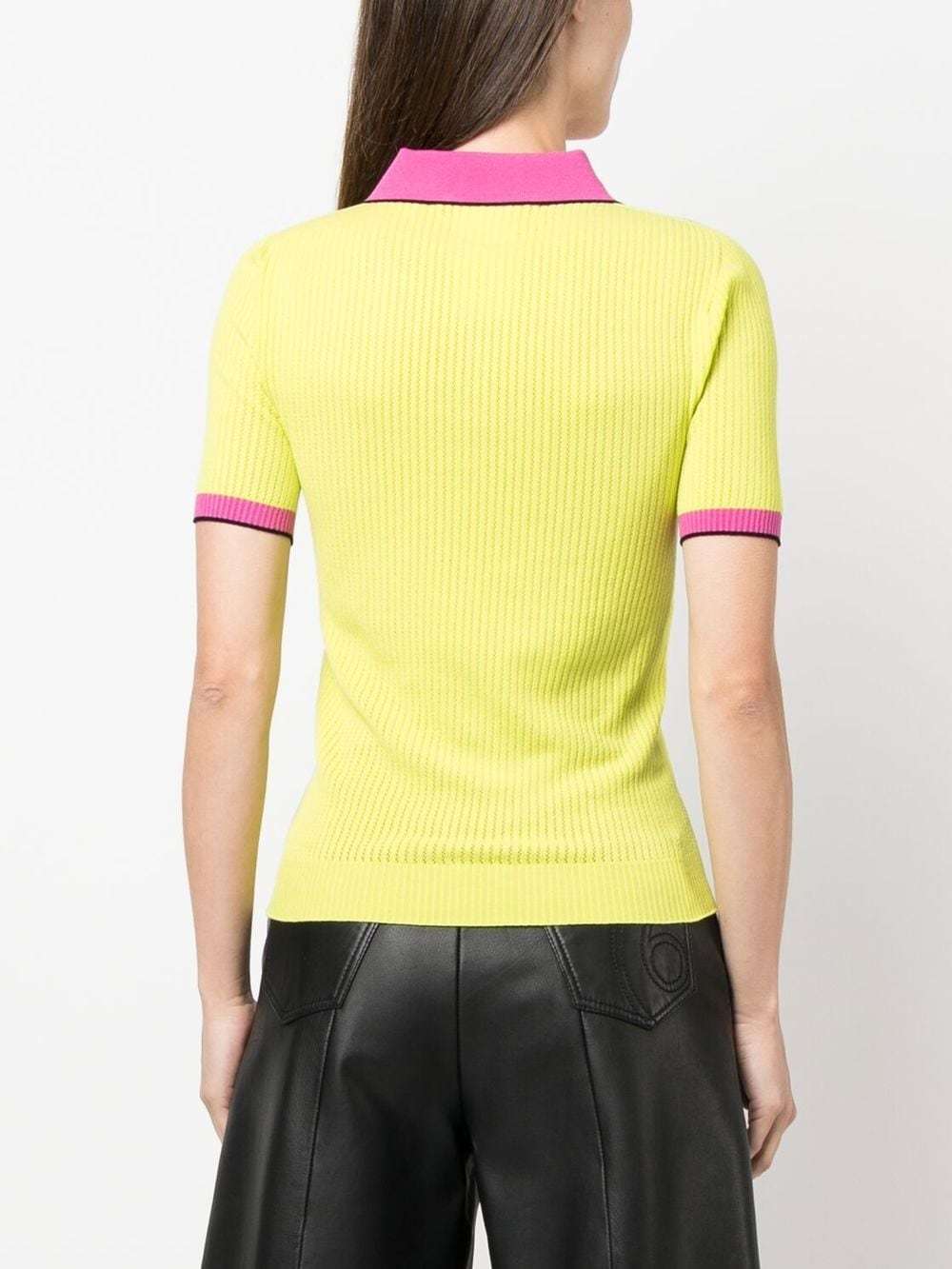 Philosophy Di Lorenzo Serafini Contrasting-panel Knit Polo Top In Yellow