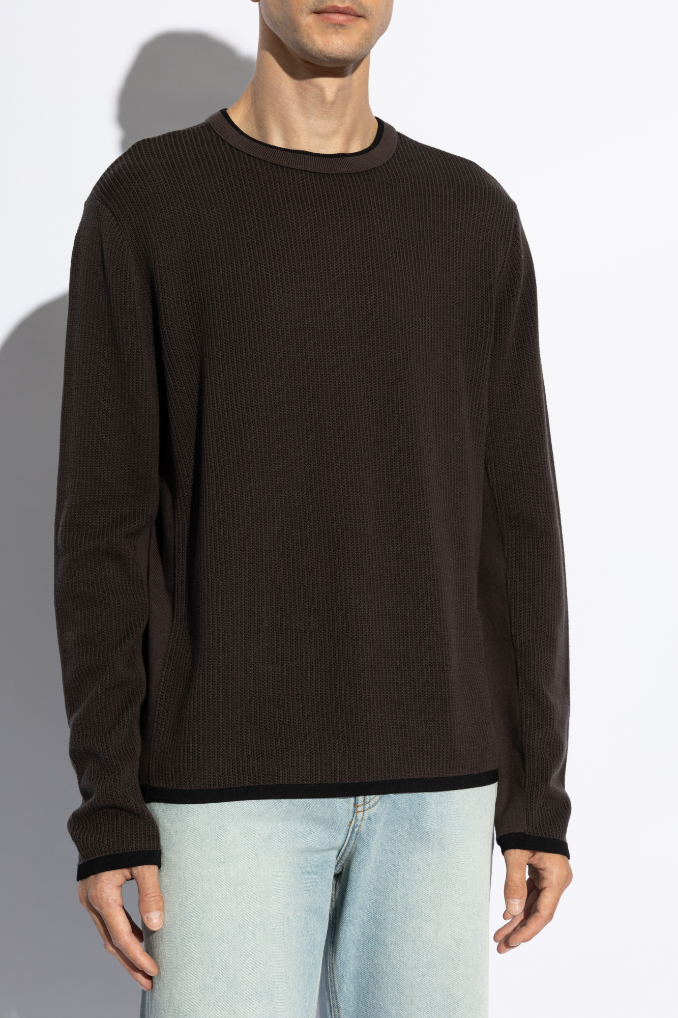 Rag & Bone Long-sleeved Sweater In Black