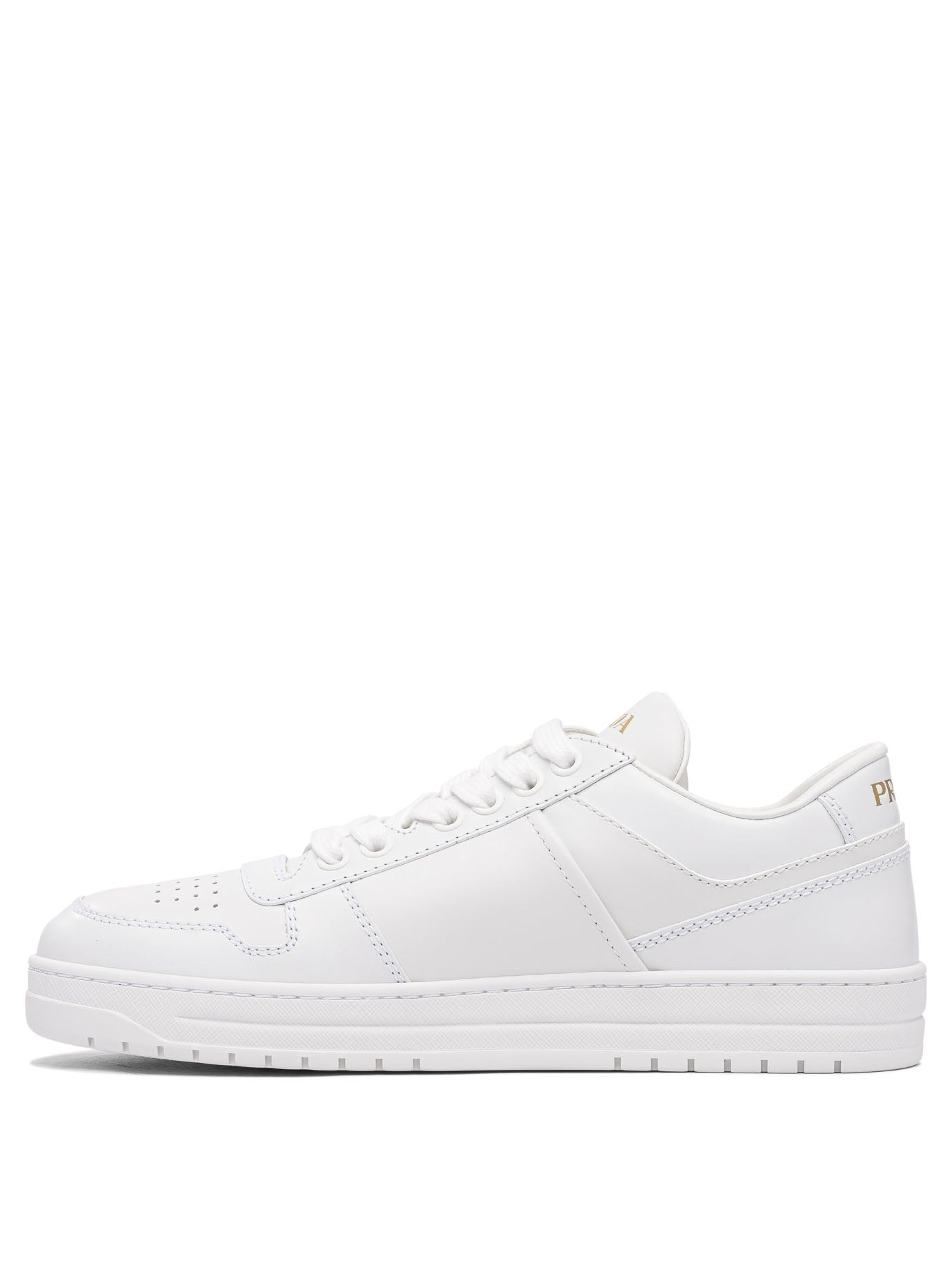 Prada Round-toe Low-top Casual Shoes In White