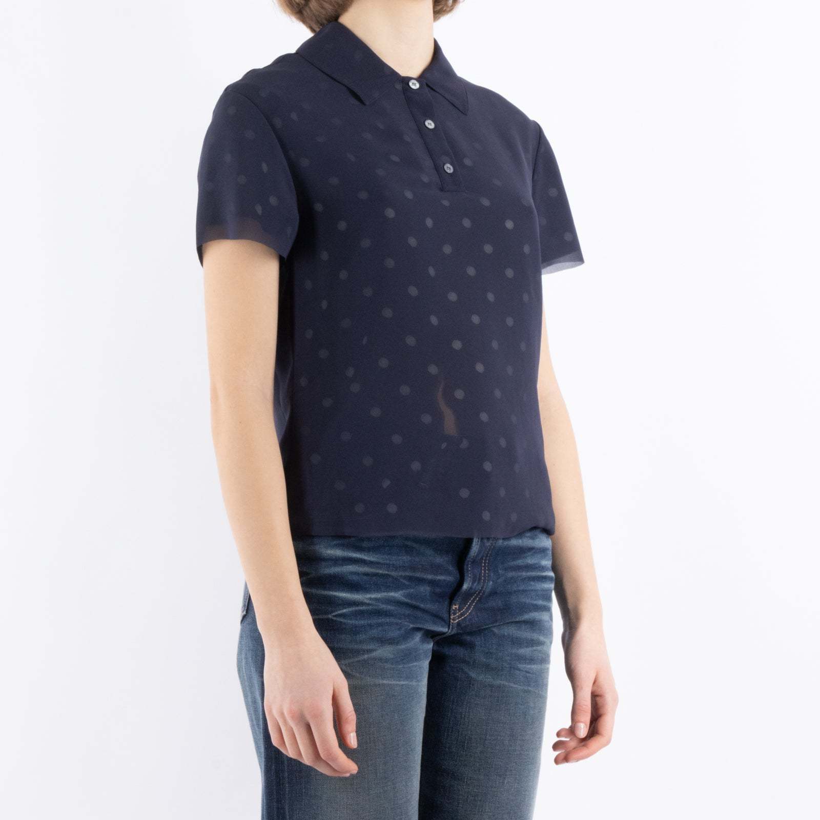 Shop Acne Studios Short Sleeve Polo Shirt In Black