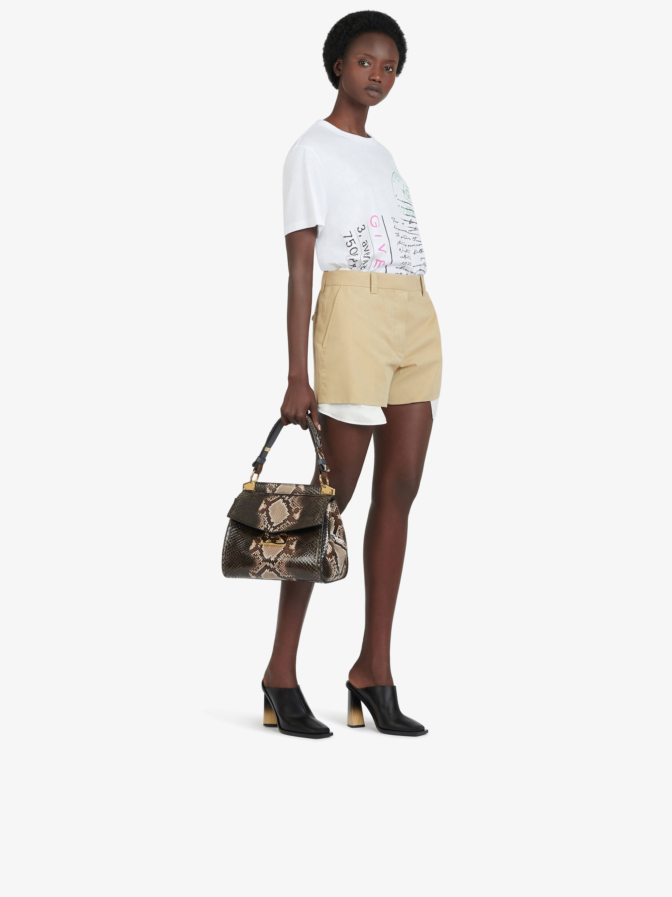 Givenchy Make Casual Shorts On The Floor In Nude