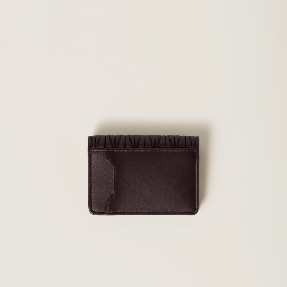 Miu Miu Textured Quilted Lamb Leather Wallet