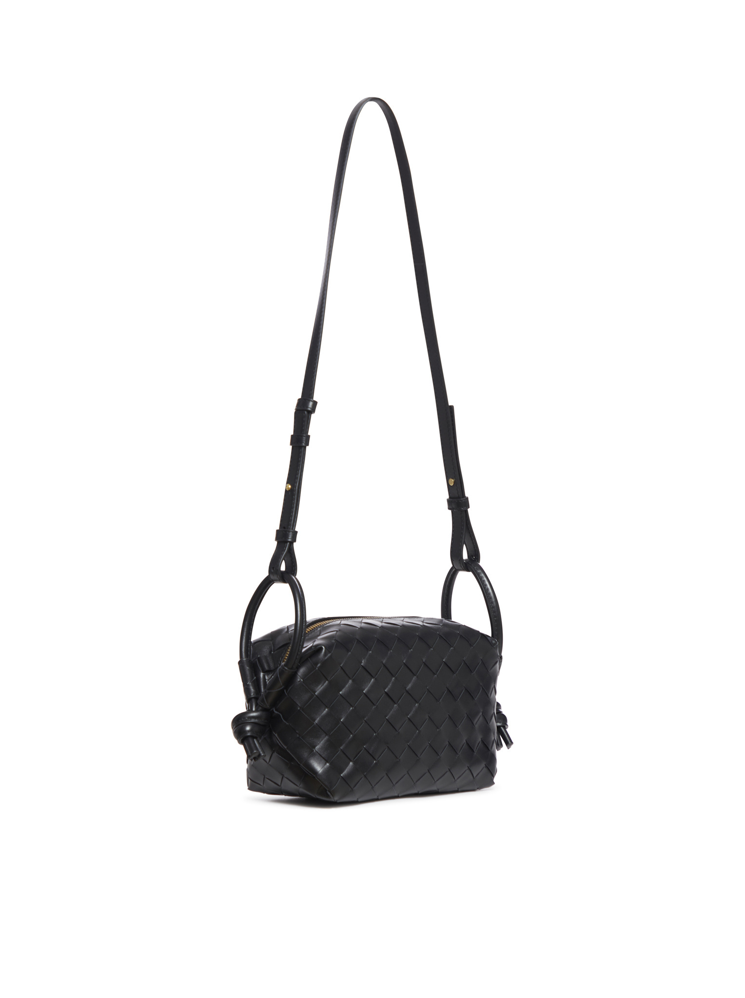 Bottega Veneta Small Loop Cross-body Bag In Black