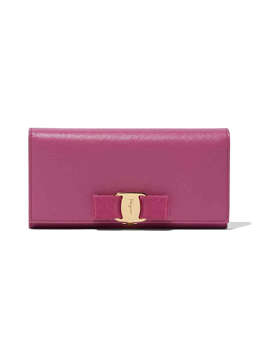 Ferragamo Logo Details Wallet In Pink