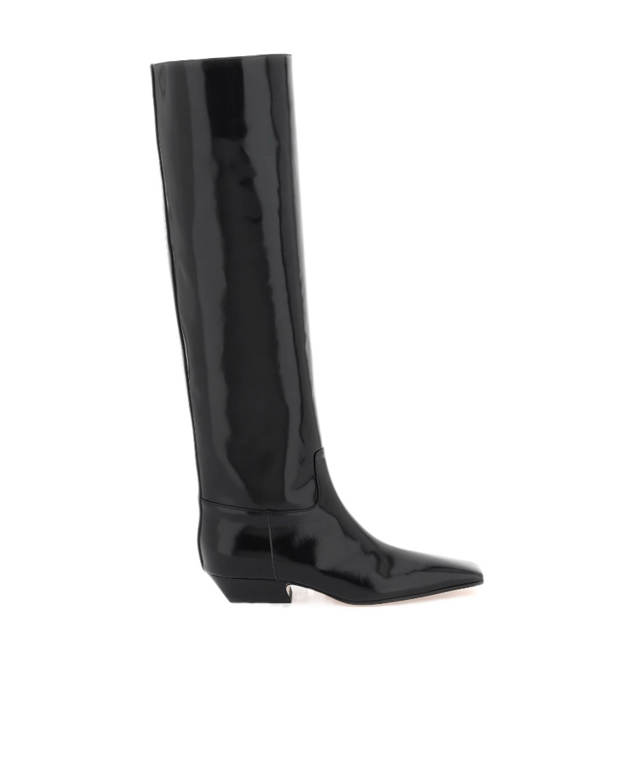 Shop Khaite Square-toed Boots In Black