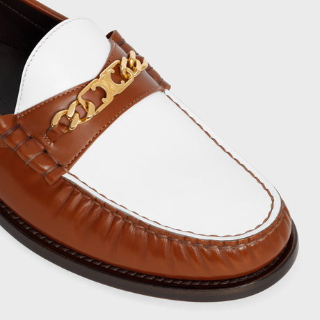 Celine Logo Loafers In Brown
