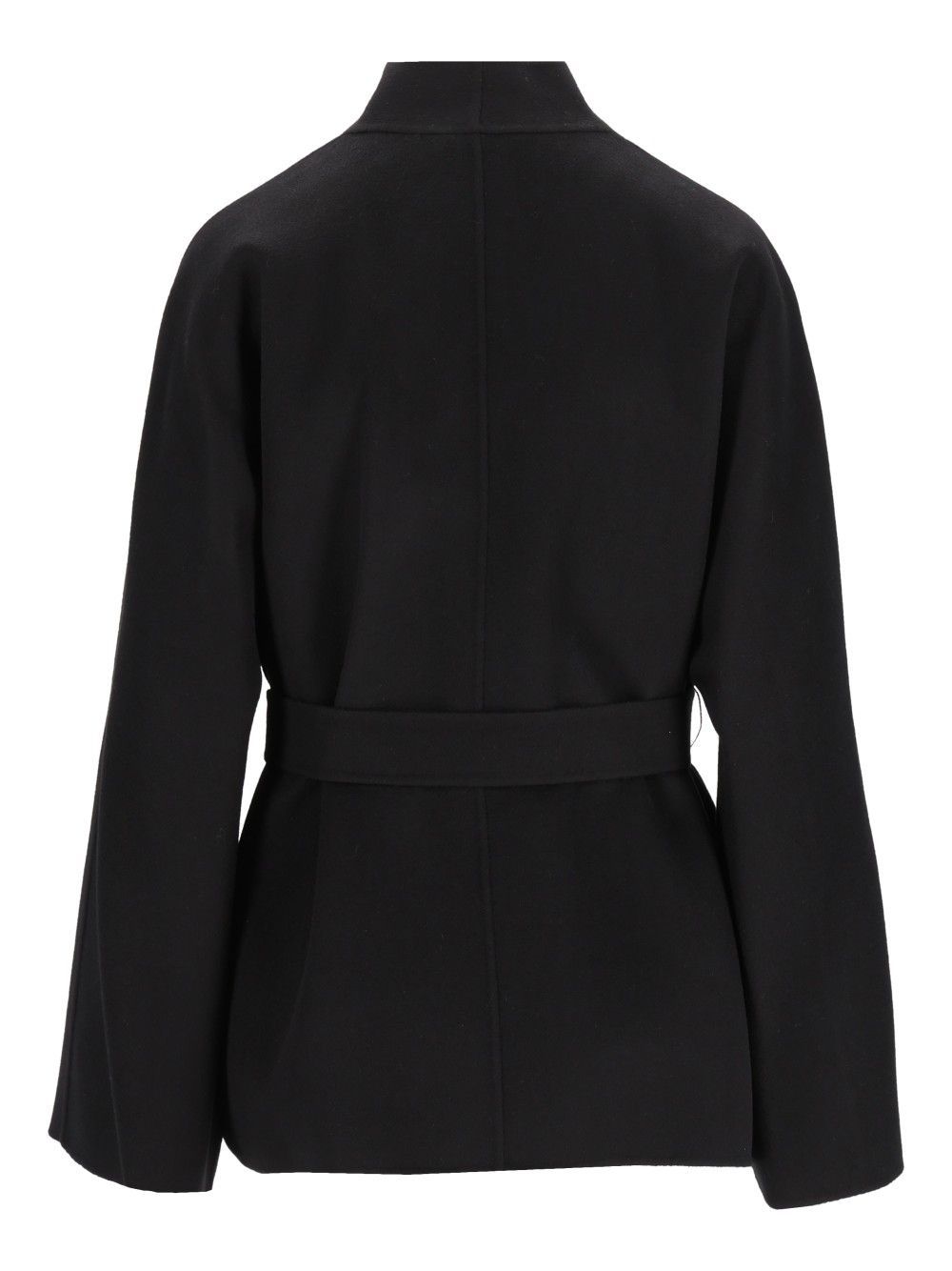 Max Mara Studio Cloak With Adjustable Belt In Black